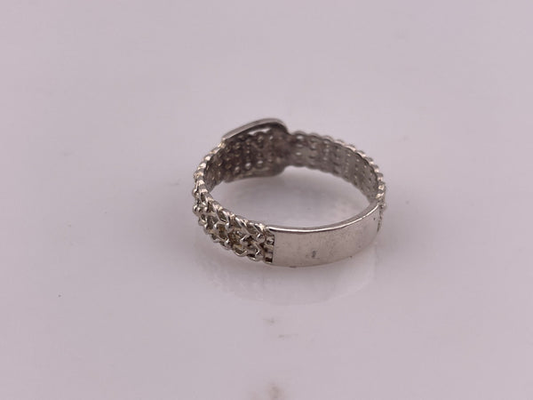 size 11 sterling silver belt ring