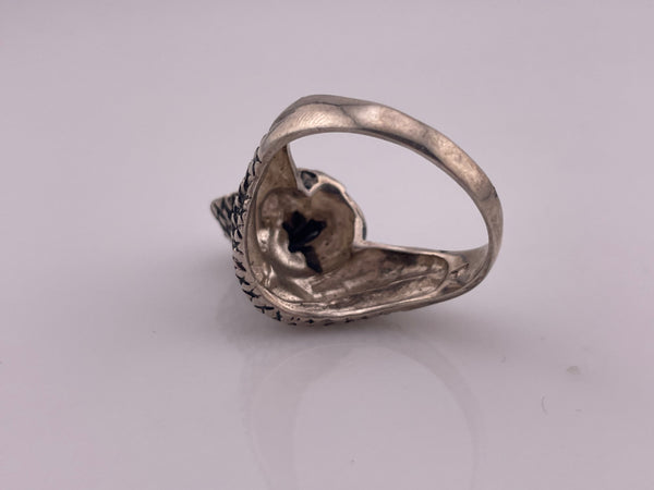 size 14 sterling silver high profile cobra snake ring