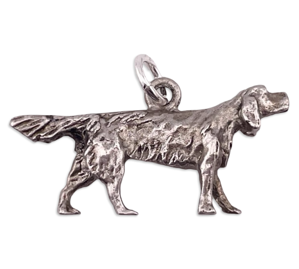 sterling silver dog pendant