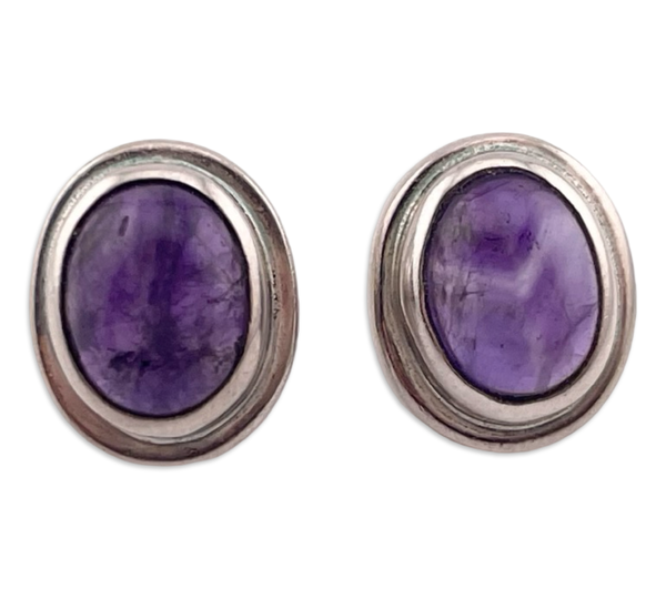 sterling silver amethyst post earrings ***Non sterling posts***