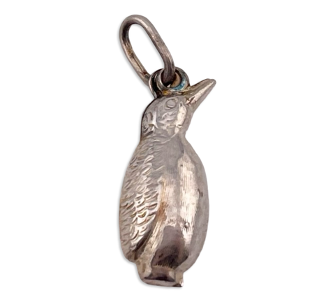 sterling silver 3D bird pendant