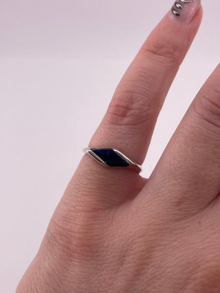 size 5.5 sterling silver sodalite ring