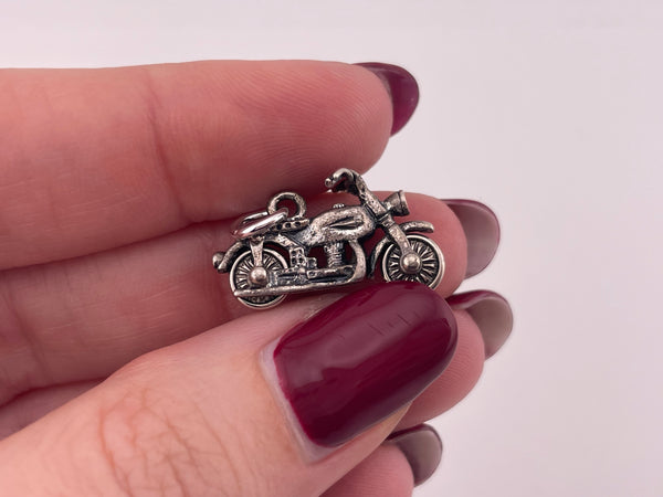 sterling silver motorcycle pendant