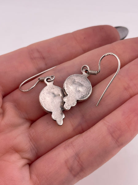 sterling silver amethyst hook dangle earrings