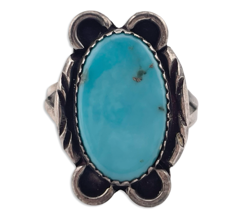 size 9.5 sterling silver turquoise ring