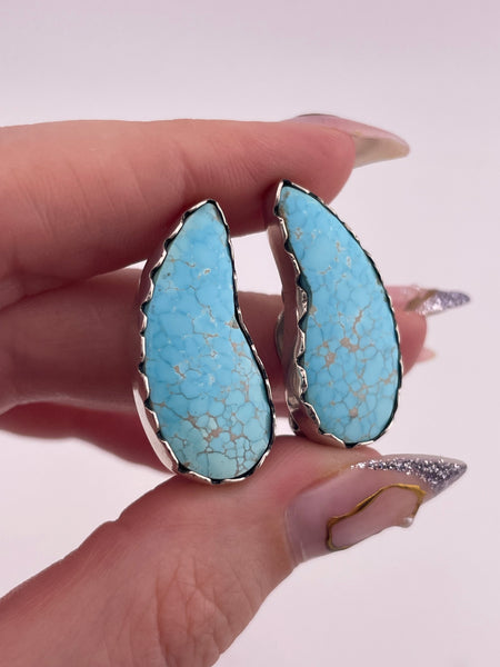 sterling silver turquoise clip on earrings
