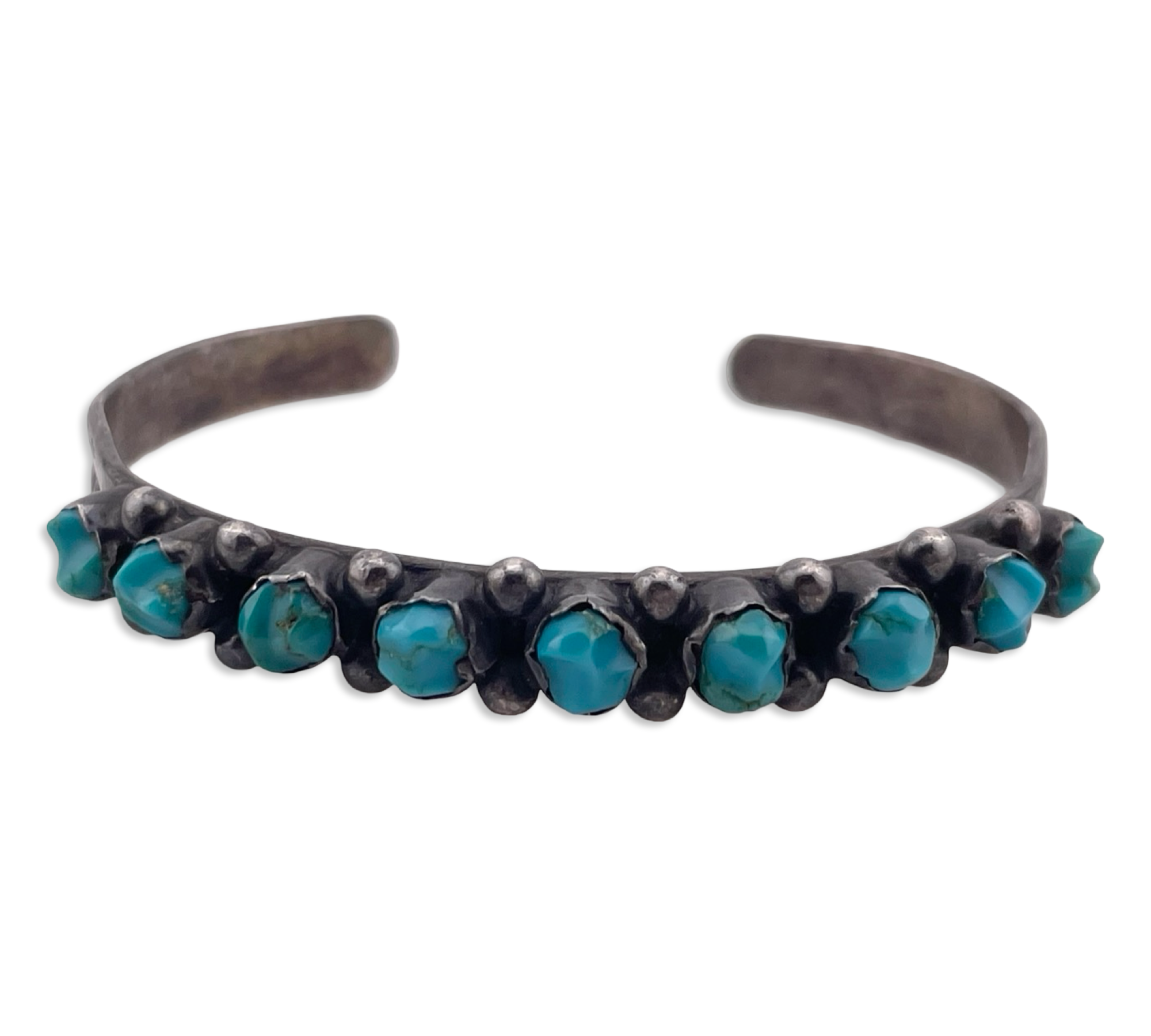 sterling silver turquoise snake eye cuff bracelet