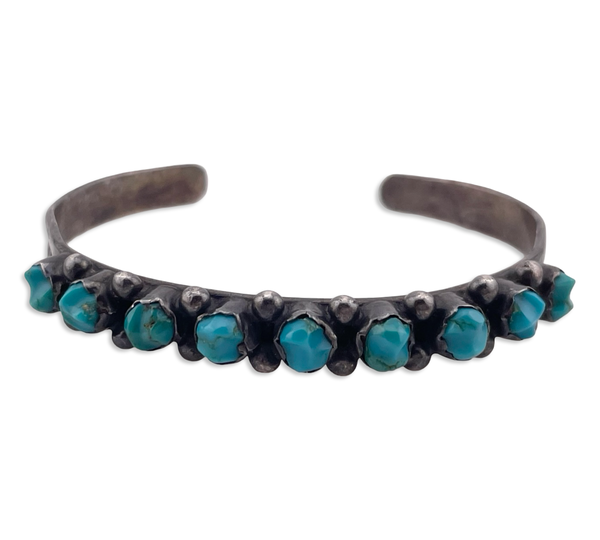 sterling silver turquoise snake eye cuff bracelet