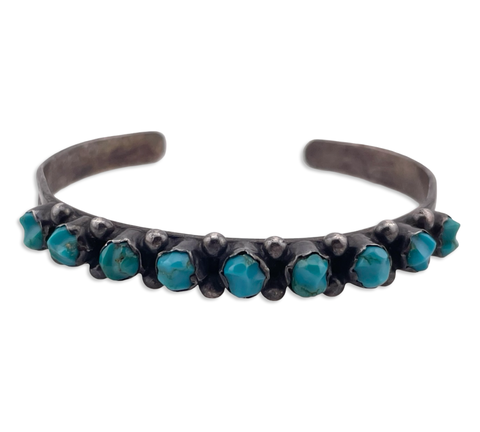 sterling silver turquoise snake eye cuff bracelet