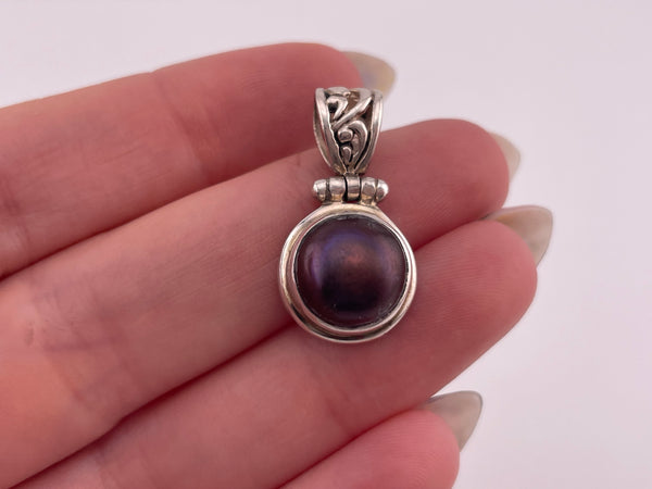 sterling silver pearl pendant