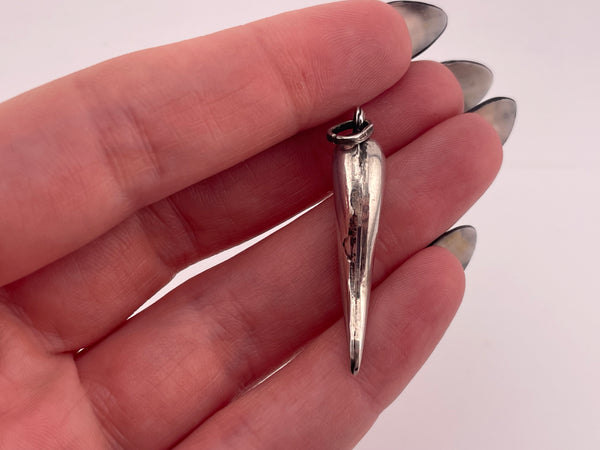 sterling silver Italian horn pendant ***AS IS***