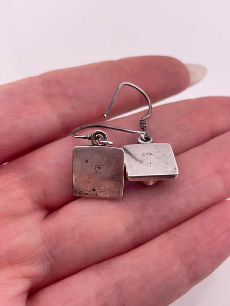 sterling silver lapis dangle earrings