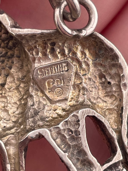 sterling silver 1991 Carol Felley safari animal necklace