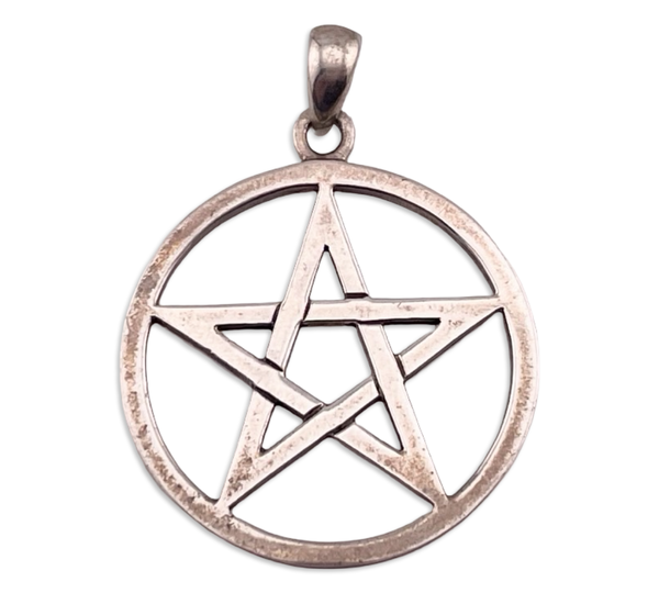 sterling silver pentacle pentagram star pendant