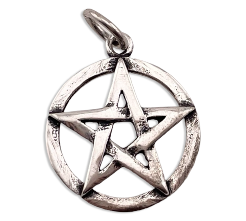 sterling silver pentacle pentagram star pendant