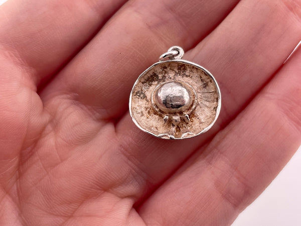 sterling silver gardening sun hat pendant
