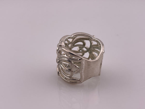 size 5 sterling silver stoneless filigree ring