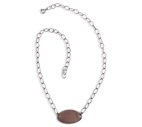 sterling silver 16" blank tag necklace