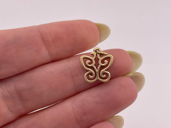 14k yellow gold James Avery butterfly pendant