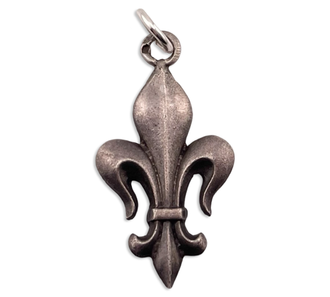 sterling silver fleur de lis symbol pendant