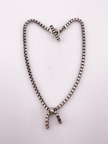 sterling silver Lisa Jenks box chain knot necklace