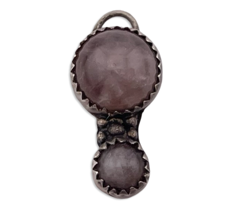 sterling silver quartz pendant