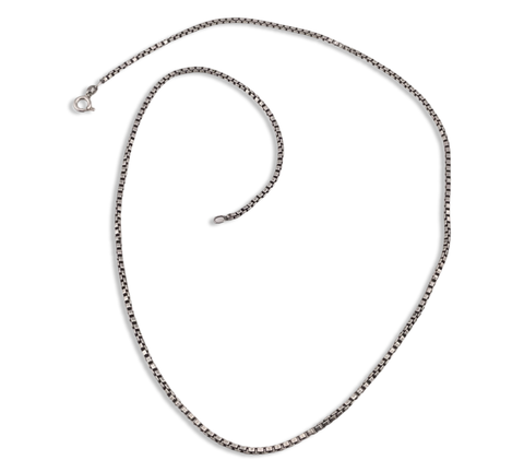 25" sterling silver 2.4mm box chain necklace