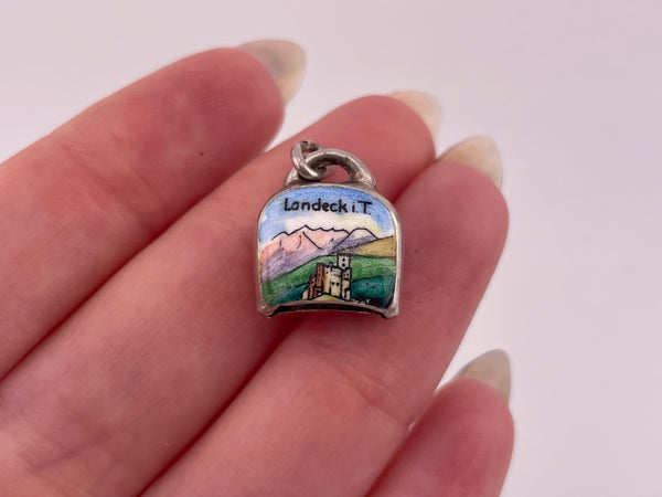 800 silver Landeck Austria bell pendant