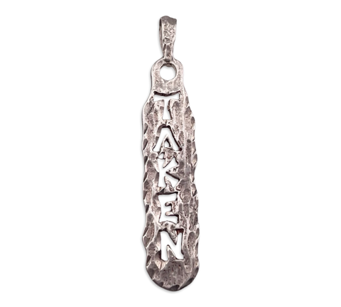 sterling silver "Taken" pendant