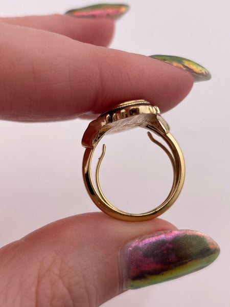 collectible Avon Kensington adjustable size 3.5-4.75 vintage rhinestone costume ring