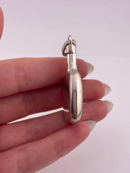 sterling silver Mexican perfume bottle pendant
