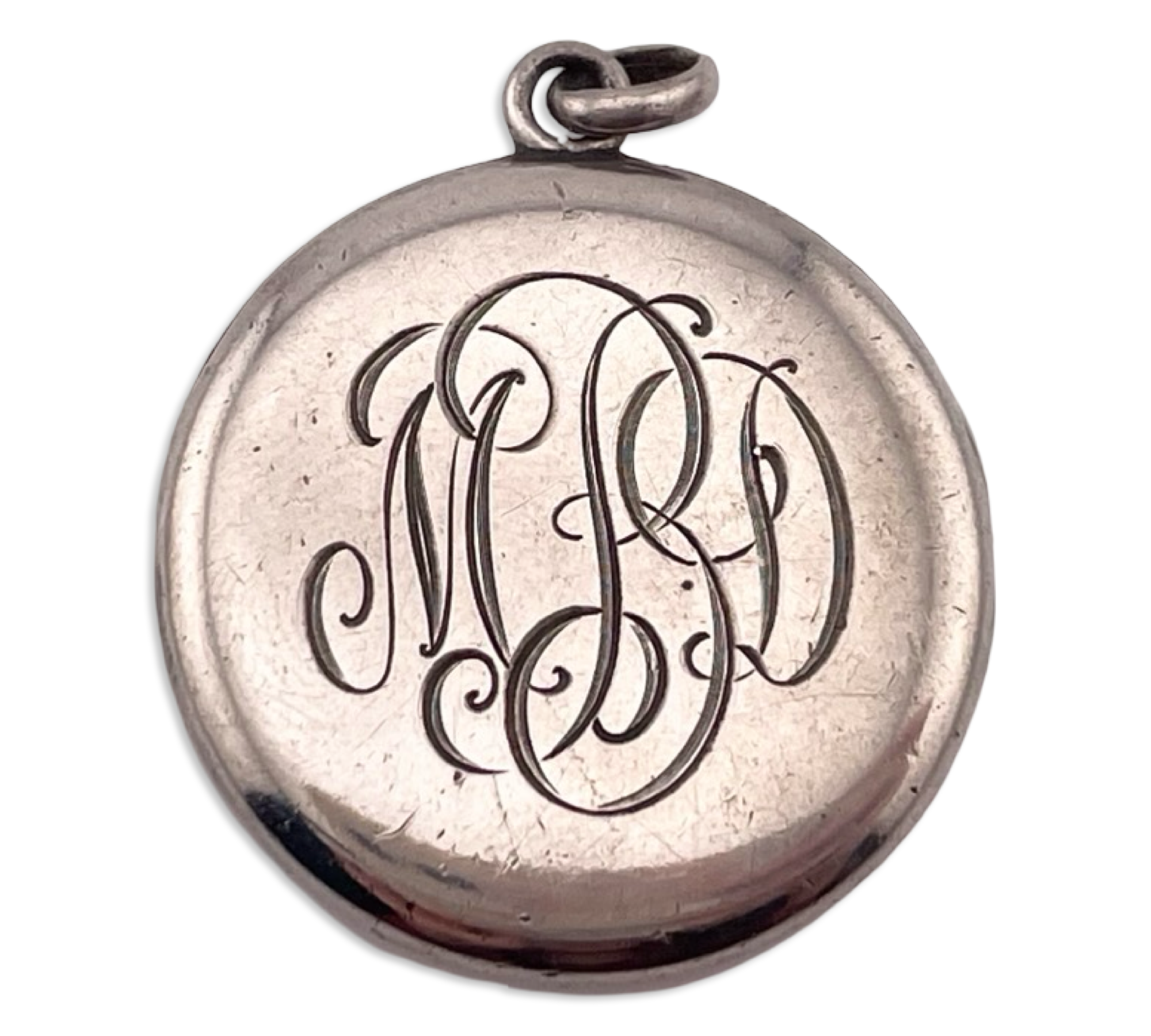 sterling silver "MBD" "CAD" initials letters locket pendant