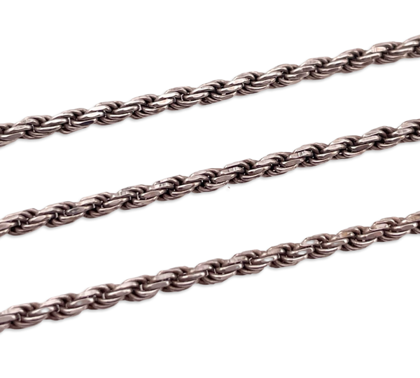 sterling silver 24" rope chain necklace