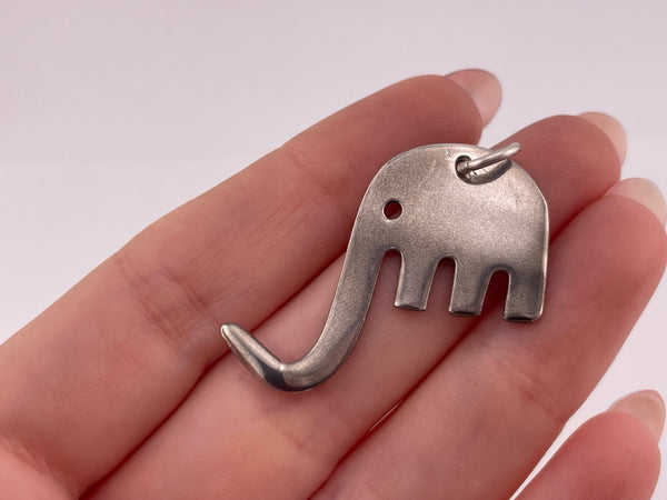 sterling silver elephant pendant