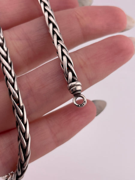 sterling silver 17" Zina foxtail wheat chain necklace