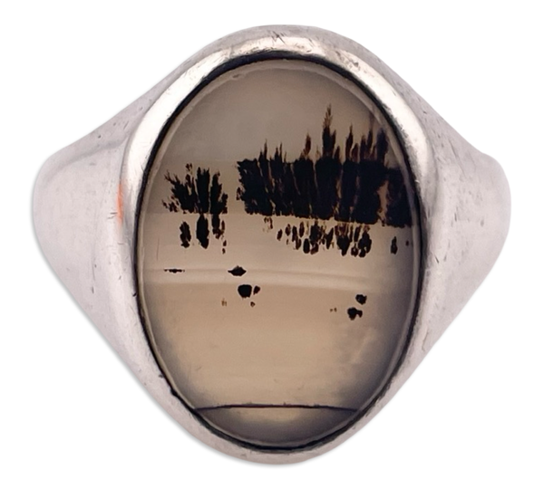 size 9.5 sterling silver Montana agate ring