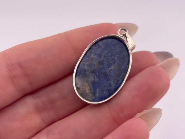 sterling silver sodalite pendant