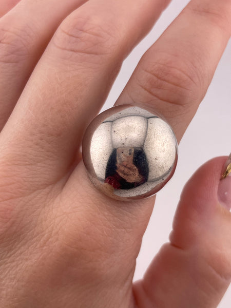 size 8.25 sterling silver stoneless dome ring