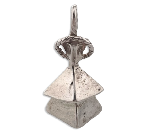 sterling silver abstract angel pendant