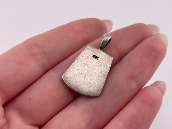 sterling silver & brass heart pendant