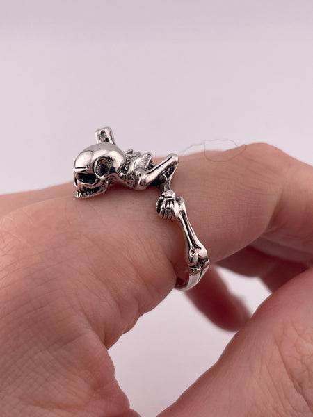 size 10.75 sterling silver skeleton ring