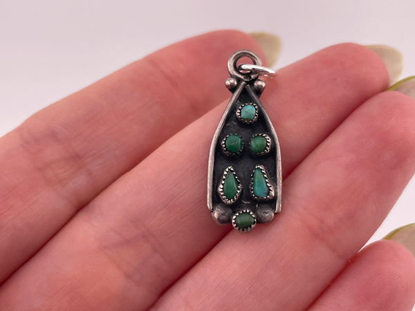 sterling silver turquoise pendant