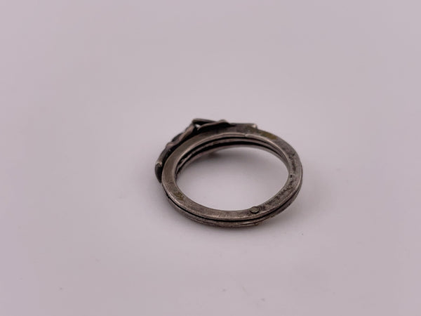 size 5.75 sterling silver fede gimmel clasped hands ring