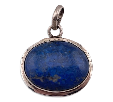 sterling silver lapis pendant