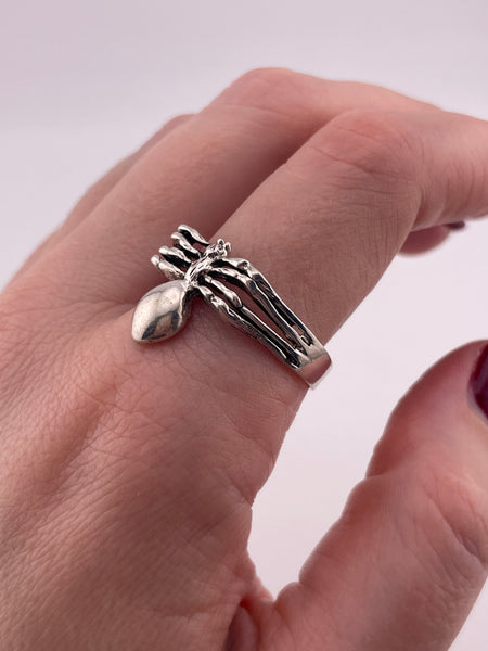 size 12.5 sterling silver spider ring