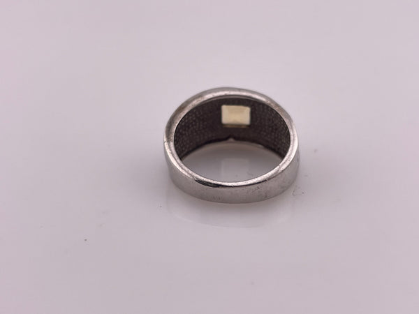 size 7 sterling silver faceted citrine ring