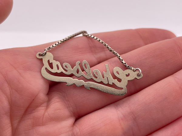 sterling silver 'Chelsea' name necklace