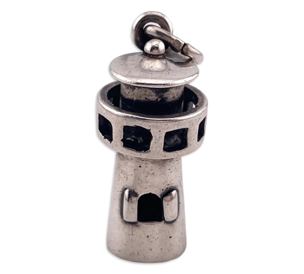 sterling silver lighthouse pendant