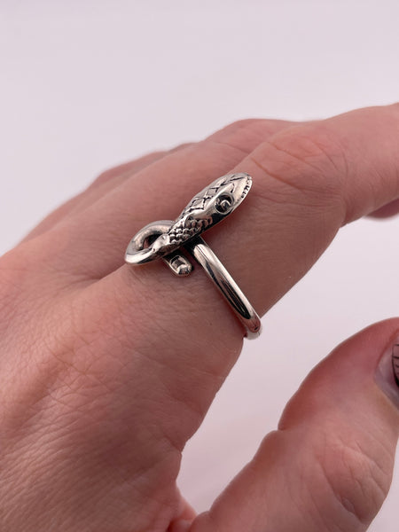 size 10.5 sterling silver Mexican snake ring