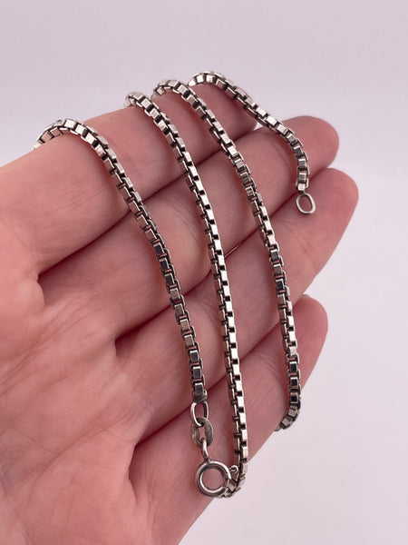 sterling silver 20-1/4" box chain necklace